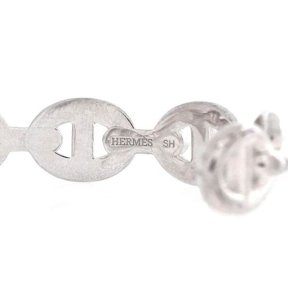 Hermes Chaine d'Ancre Enchainee Cuff Bracelet Sterling Silver Medium Silver - Picture 3 of 3